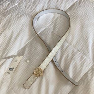 Reversible Gold and Silver Small Belt - Tory Burch